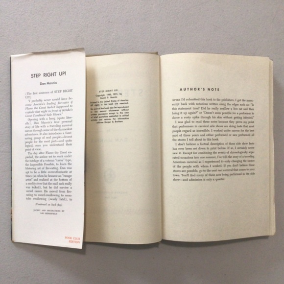 Step Right Up! by Dan Mannix Vintage Hardcover Book - Picture 4 of 7
